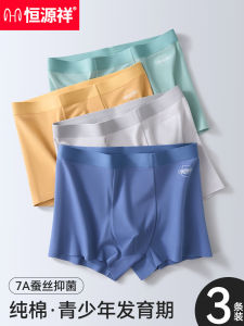 Pure Cotton Developing Period Underwear for Boys Breathable Antibacterial Flat Angle Pants Suitable for Children Teens
