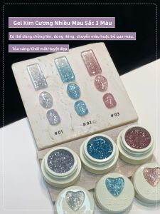 Sơn Gel Móng Tay Nhũ Cao Cấp 5g 3 Màu Phản Quang Lấp Lánh Làm Sạch Bằng Đèn UV Dành Cho Trang Trí Móng