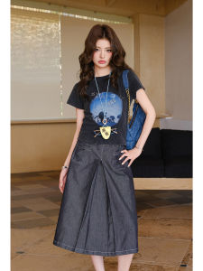 MIUCO | Unique Design Letter Rhinestone Short Slim T-Shirt