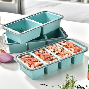 Large Ice Cube Freezer Molds-SoupSilicone Freezer Tray with Lid SauceleftoversHomemade Meal Prep Freezing Storage Containers