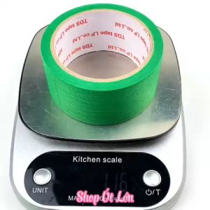 1 Cuộn băng keo giấy màu xanh lá rộng 4.5cm dài 25 mét lõi giấy 3mm