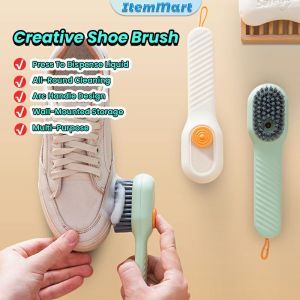 Creative Multifunction Soft Shoe Brush Long Handle Brush Clothes Brush Shoe Clothing Board Brush Household Cleaning Tool