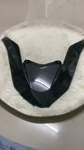 คิ้วไฟหน้า PCX-160 ปี2021 2022 2023 2024 คิ้วV ครอบไฟหน้า  เคฟล่าลายสาน 5D+ สติกเกอร์ AK