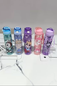 800ml Creative Water Cup with Straw Water Tumbler Cute Fruit Long Straw Cup