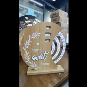 Bamboo Creative Manual Rotating Perpetual Desktop Calendar