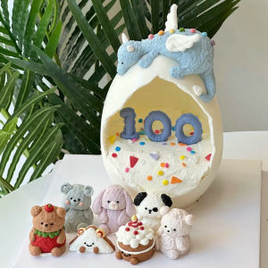 Creative Cartoon Baby 100 Days Birthday Chocolate Eggshell Cake Decoration Baking Display Piece Kitchen Cooking Utensils