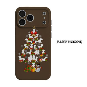 Dachshund Christmas Tree Phone Case for iPhone 18 17 16 15 14 13 12 11 Air Pro Max Plus Double-layer Cover