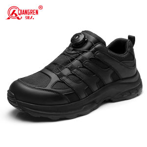 Outdoor Mens Spring Autumn Waterproof Wear-resistant Hiking Shoes Black Trendy Water-crossing Training Shoes Mountain Climbing