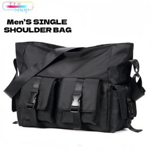 Outdoor mens shoulder bag waterproof fashionable sports bag casual waist bag suitable for students and teenagers