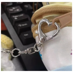 Metal Lobster Clasp Keychain Alien Peach Heart Charm DIY Bag Pendant Accessories