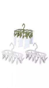 Móc dù chùm chữ nhật nhựa VIỆT NHẬT - Nhỏ 12 kẹp lớn 20 kẹp - Phơi vớ đồ lót quần áo bé - 2803/4