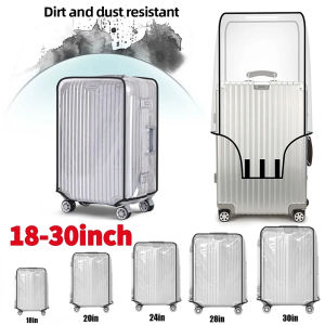 18-30 Inch Luggage Cover Waterproof PVC Black Trim Fully Transparent Thick Suitcase Protective Case For Home Travel