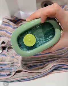 Household Soft Rubber foaming Roller Laundry Detergent Close Fitting Clothing Underwear Cleaning Brush Press and add Liquid Multifunctional Laundry Brush