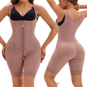 Women Full Body Shapewear Bodysuit for Abdomen Control High Compression Reducing and shaper girdles Zipper Crotch Shapewear Faja