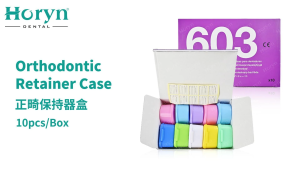 HORYN 10Pcs/Box Dental Retainer Case | Colorful Denture Storage Box Mouth Guard Container | Orthodontic Aligner Holder Large/Small Portable for Travel Home Dental Clinic