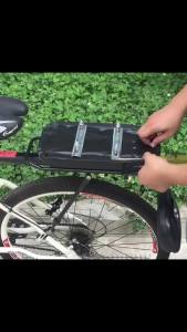 Nexlent Bicycle Back Seat Saddle Soft Cushion PU Leather Handle Bar & pedal Black