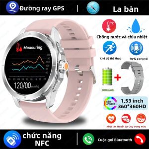 Đồng Hồ Thông Minh Ultra AMOLED Dành Cho Nam S4 Sport NFC GPS Chống Nước Gọi Bluetooth Theo Dõi Sức Khỏe Đo Nhịp Tim Màn Hình Cảm Ứng 1.53 Inch