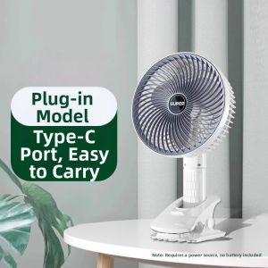 Portable Mini Clip Fan 2025 New Desktop Style for Summer Office Dormitory Student USB Powered Handheld Fan Bedroom Tabletop Hanging Fan High Wind Power Y2025