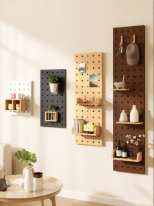BEIQIVI | Decorative Wall Mounted Wooden Hook Shelf