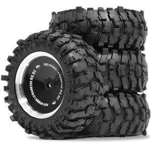 Bộ Lốp Cao Su RC RED SPIDER 4 Chiếc 88mm 1.9 Inch Với Vành Kim Loại Dành Cho Xe Axial SCX10 Traxxas TRX4 1/10 RC Rock Crawler Phụ Kiện Nâng Cấp