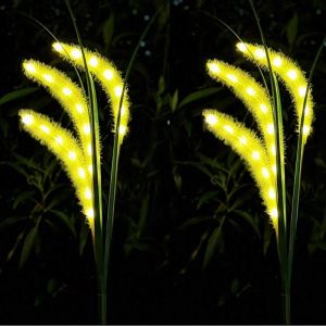 3Head Ground Mounted Solar Dog Tail Grass Light Outdoor LED Solar Lawn Light Suitable For Courtyard And Garden Decoration