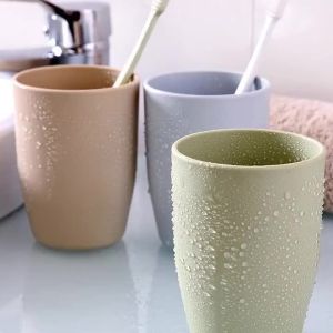 Minimalist Fashion Family Wash Mouth Cup   Plain Plastic Toothbrush Cup Couple Toothbrush Cup   Toilet Water Cup