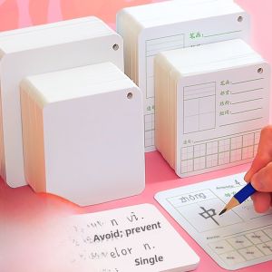 Blank Hand-Drawn Hard Card Stock English Word Flashcards Creative DIY Writing Cards for Primary School Students Grade One