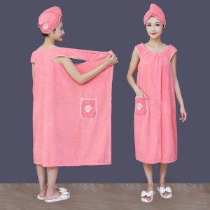 FANGHUIMAOJIN | Bath Towel & Dry Hair Cap Set Non-Pure Cotton