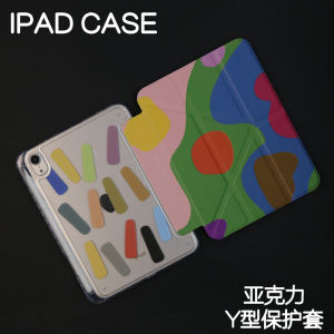 River Y Acrylic iPad Protective Case Hard Shell Anti-Fall for Air4/5/6 Pro11/10.9 Tablet Case iPad10.2/12.9 Inch Pen Slot Mini67 Leather Cover