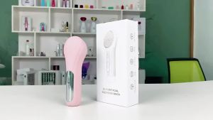 2 in 1 Sonic Waterproof Facial Cleansing Brush Rechargeable Silicone Face Scrubber Vibrating Exfoliator Cleaner Skin Care Tool