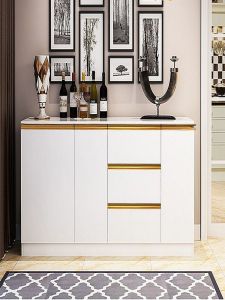 Modern Minimalist Kitchen Dining Room Living Room Storage Cabinet Wall Mounted Narrow Shelf Bowl Cabinet Utensil Storage