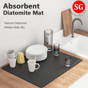 🇸🇬【SG stock】Diatomite Mat Quick Drying Diatomite Mat | Fast Absorbing | Non Slip | Under sink cabinet coffee machine anti slip Mat Quick Drying Diatomite Mat