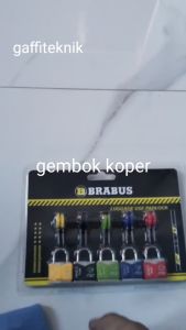 gembok koper / gembok tas 20mm / harga 1 set 5 pcs/ merk Brabus