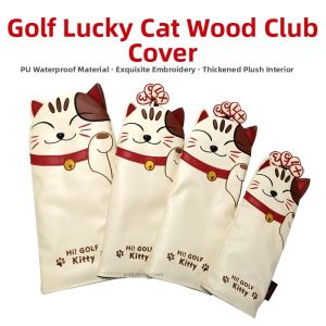 Lucky Cat Waterproof Golf Club Covers 3-4 Pieces