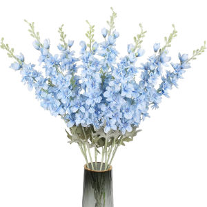 2Pcs Artificial Flowers Bouquet Long Fake Flower Bouquet for Home Decor Garden Wedding Decoration Outdoor Flower Arrangement