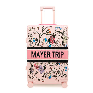 MAYERTRIP New Flower Series Luggage Fashionable Womens Travel Suitcase with Universal Wheels Password Lock Hard Shell Bag