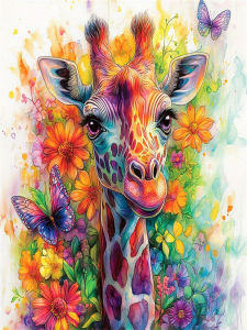 HUACAN Diamond Mosaic Giraffe Animal Resin Square Drill Diamonds Painting Hobby Creative Home Decor