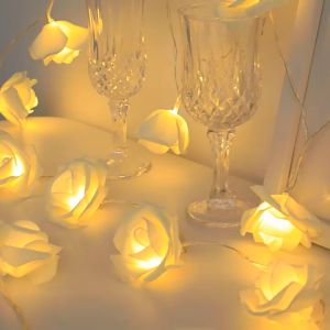 3M 20LED Foam Rose Flower Light Romantic Rose String Light Valentines Day and Wedding Decoration Light Christmas Decoration Lights