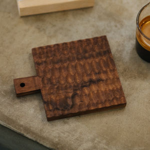 Thảm Tách Bằng Gỗ Óc Chó Thủ Công Bằng Vải Lanh Cotton Phong Cách Hàn Quốc Mới Thiết Kế Lưới Tách Trà Tách Cà Phê Phụ Kiện Nhà Bếp