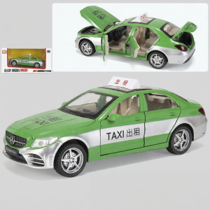 Xe Taxi Đồ Chơi Trẻ Em Màu Xanh Kim Loại Kích Thước Lớn