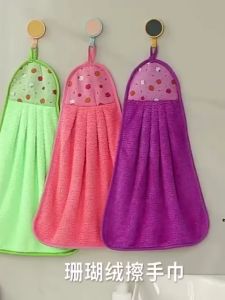 Handuk Gantung Microfiber Desain Polka Warna-Warni - Kain Micro Ekstra Lembut