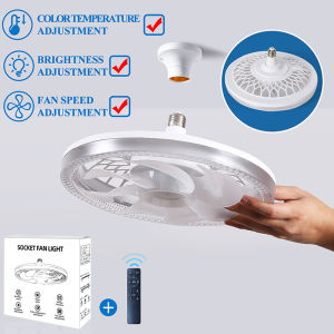 Chandelier Ceiling Light Fan Modern Design for Living Room Smart Ceiling Fan Light with Remote Control Silent 45W 7 Blades 4 Wind Speeds Crystal Lampshade
