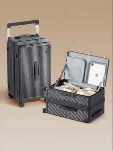 MINGJUEGONGZI | Durable Spacious Side-Opening Travel Luggage with Wide Handle