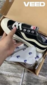 Sepatu Ventela Public Low Black Natural- Sepatu Kasual Pria Wanita Ukuran 36-44