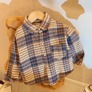 Kemeja flanel kotak lengan panjang anak cowok/laki-laki  keren