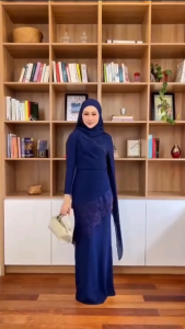 Diana Slim Dress Ceruty Babydoll Brokat Dress Wanita Terbaru 2025 Kekinian Gamis Kondangan Viral Murah