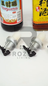 ROZEL  Tutup Botol Kecap Minyak Kecap Sirup Madu / Penutup Botol Stainless Steel Bottle Pourer With Stopper