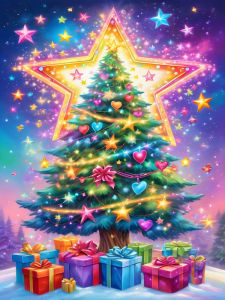 HUACAN Diamond Art Painting Christmas Tree Landscape Diamond Mosaic Winter Snow Full Square Round Drill Full Square Round Drill