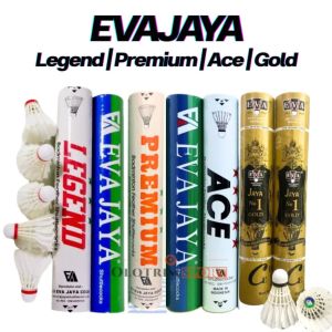 Shuttlecock EVA JAYA LEGEND PREMIUM ACE GOLD SPEED 78 77 kok cock Bola Badminton Bulu Tangkis Ori
