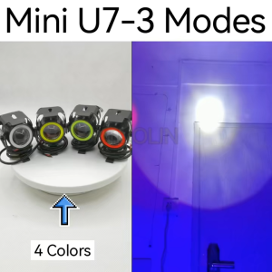 READY KONTROL U7 Lampu Tembak Motor SUper terang anti kabut Transformer LED IP65 Cool White 8W